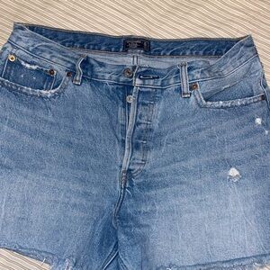 Abercrombie & Fitch Light Blue Denim Shorts
